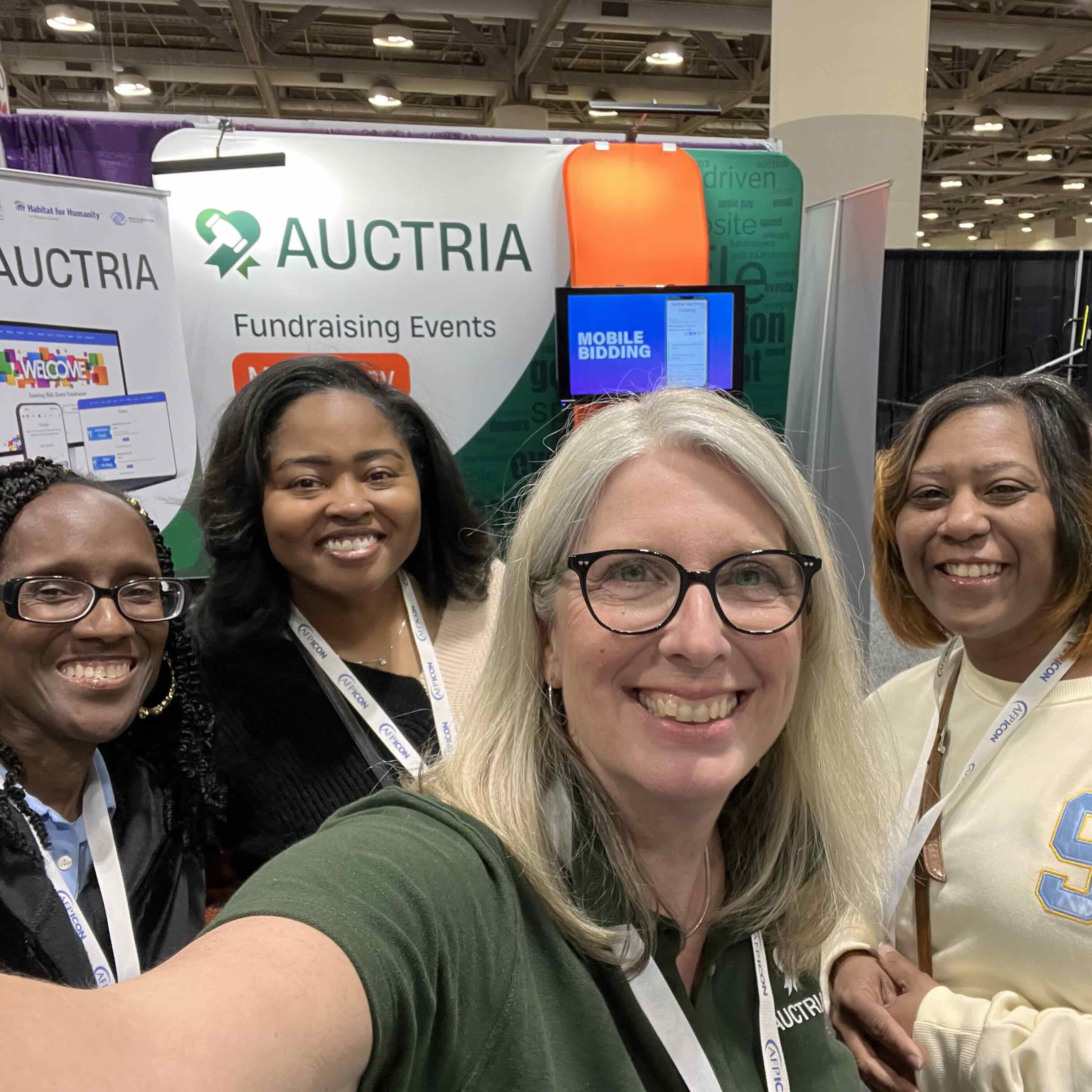 Non staff in front of booth