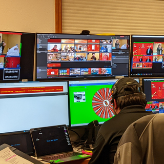 Man looking at computer