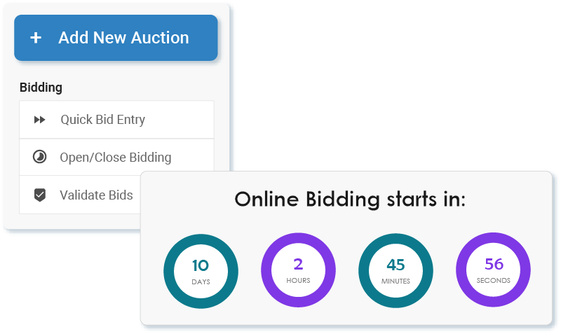 Image is featuring Auctria's features for: Auction Fundraiser Features that Raise More Money