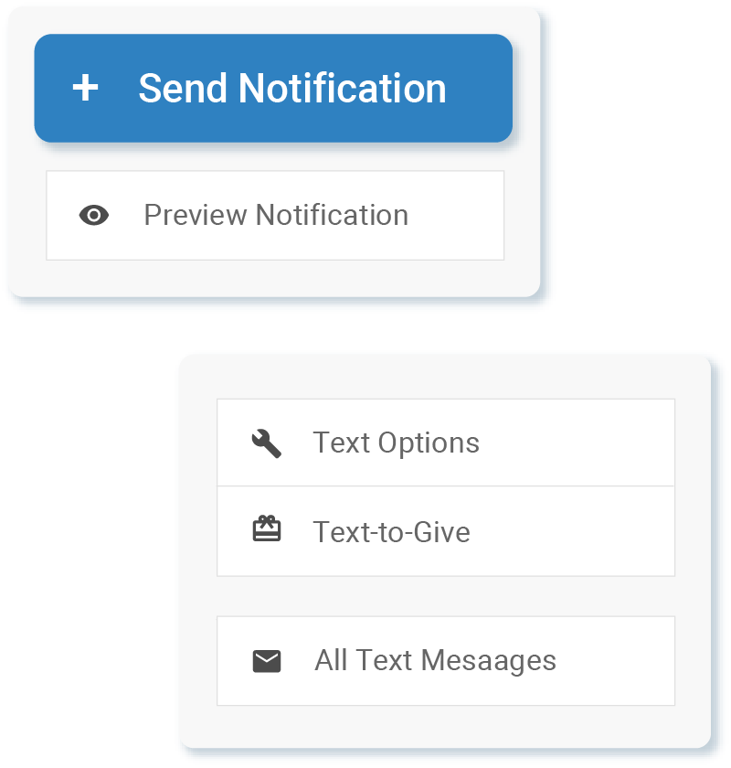 Image is featuring Auctria's features for: Communications: Email & Texting, QR Codes too!