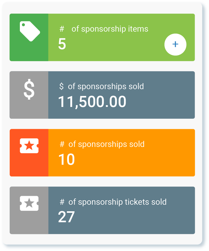 Image is featuring Auctria's features for: Sponsorship